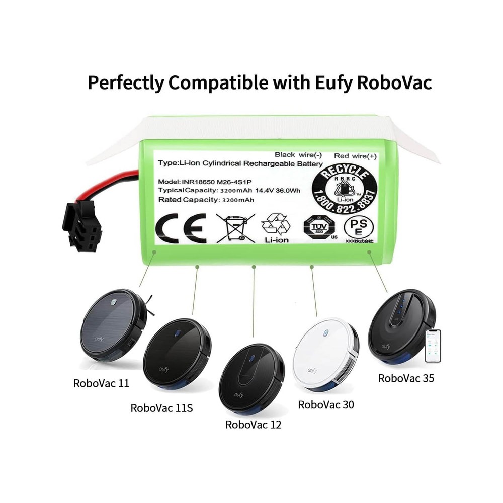 14.4V Battery Replacement for Ionvac SmartClean 2000