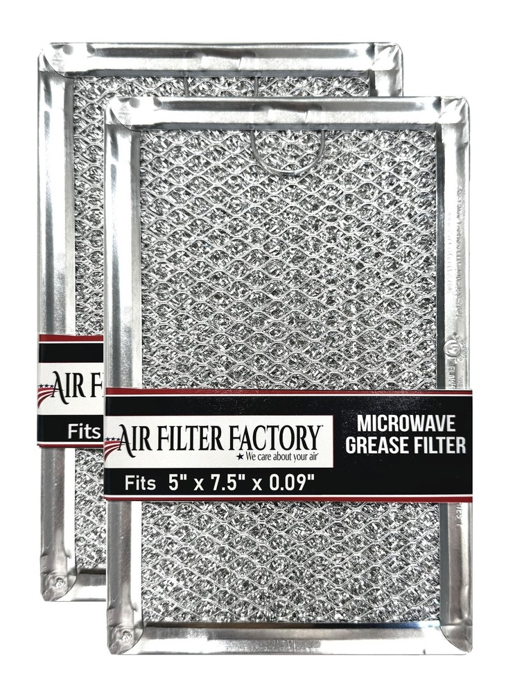 12-Layer Filter Factory 5" x 7.5" Pull Tab Microwave Grease Filter Replacemen...