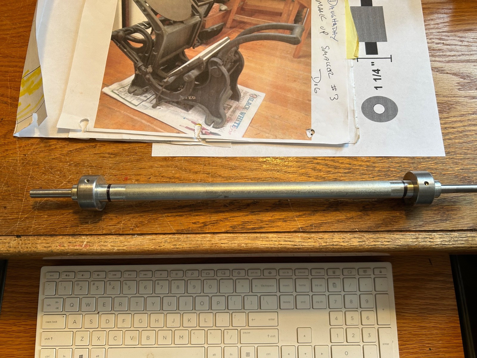 letterpress rollers set 2 6x9 chase Daughaday 2 letterpress printing no press