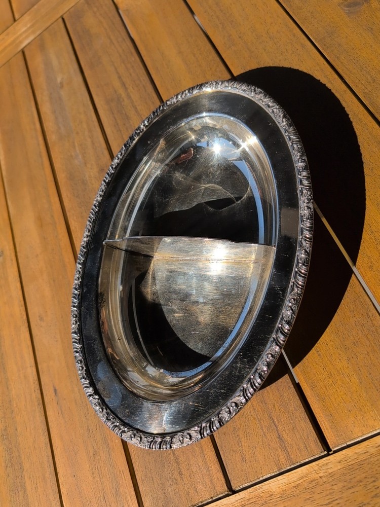 Henley Oneida Silver Oval Divided Bowl