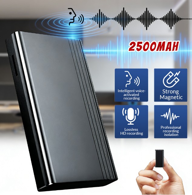 500 Hrs Mini Spy Voice Activated Recorder Digital Audio Magnetic MP3 Player