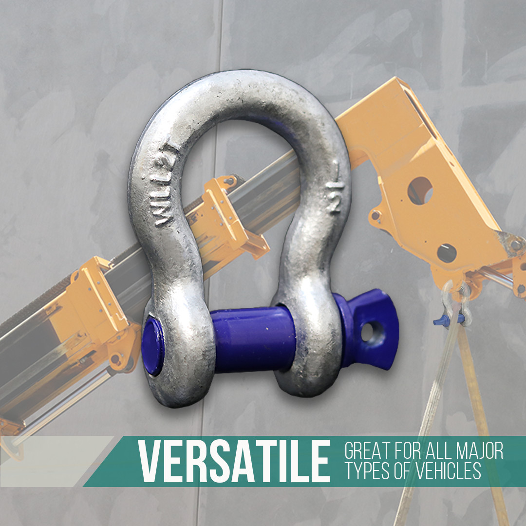 1/2" 2 Pack Shackle Screw Pin Clevis Rigging Forged - 2 Ton