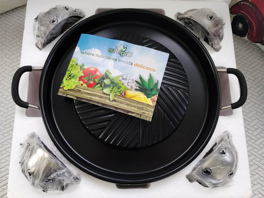 Nutrigrill 1200W Multi-Use Electric Tabletop Grill with Complete Cooking Set