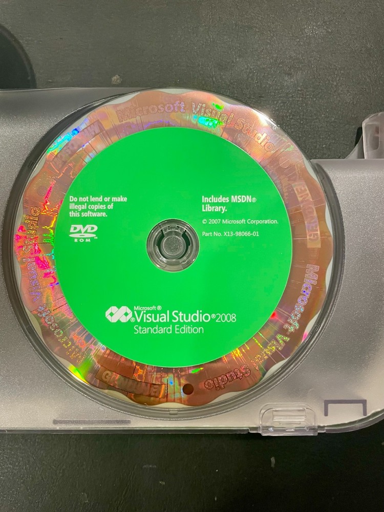 Microsoft Visual Studio Standard 2008 Retail Box with Product Key
