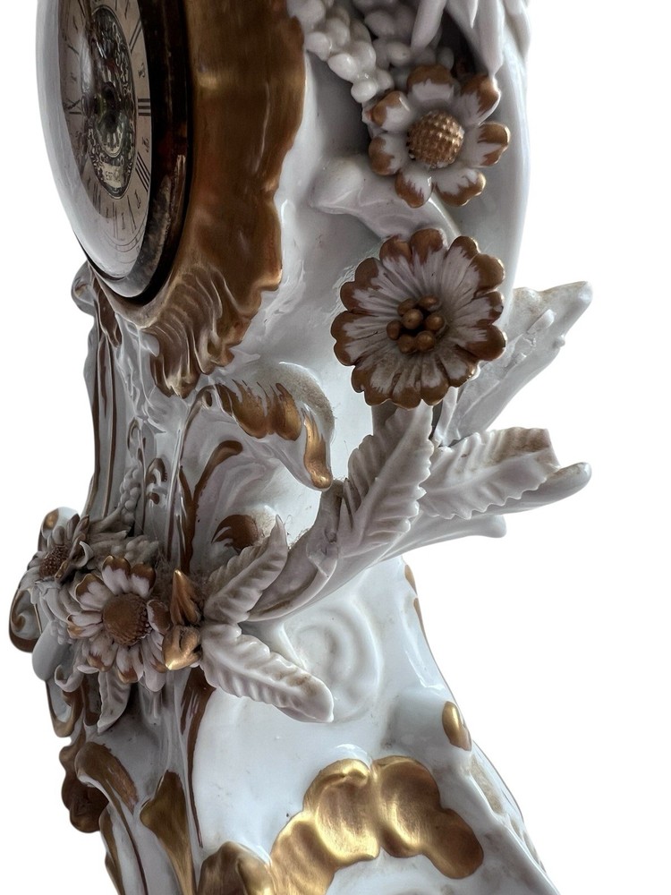 Capodimonte Baroque Porcelain Mantel Clock
