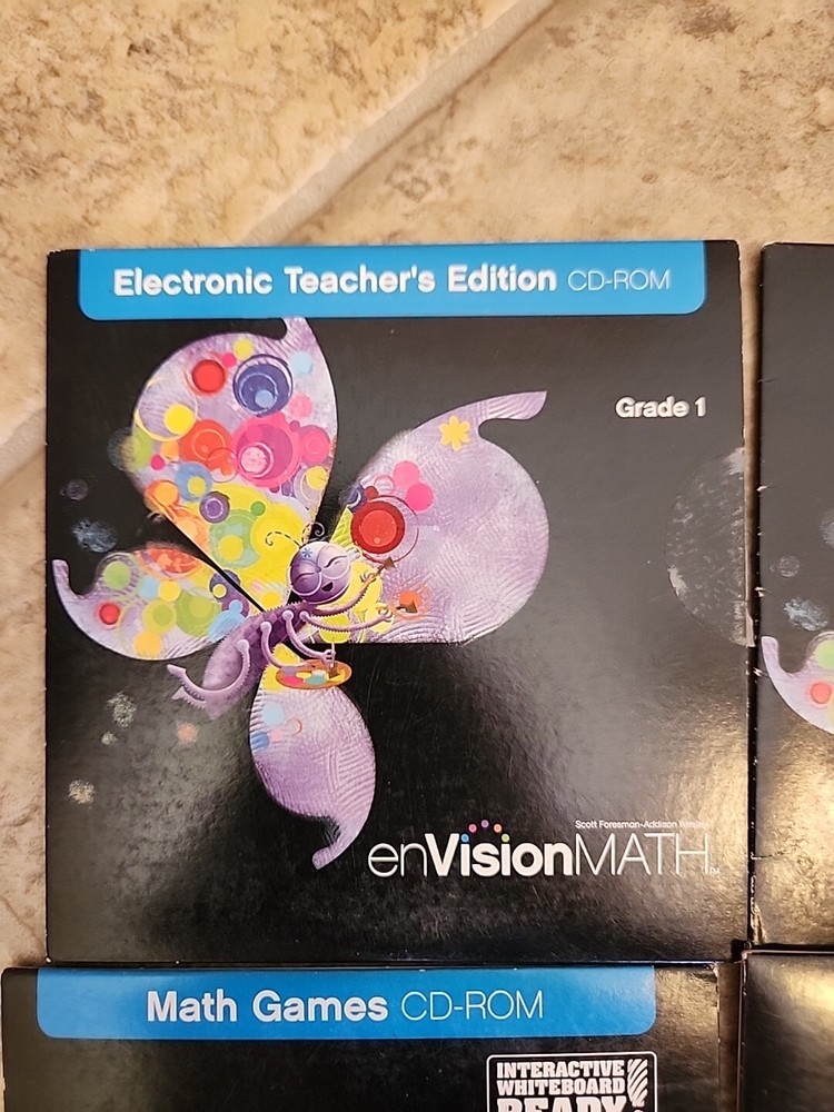 1st Grade Pearson enVision Math Interactive Curriculum Materials CD ROM Lot