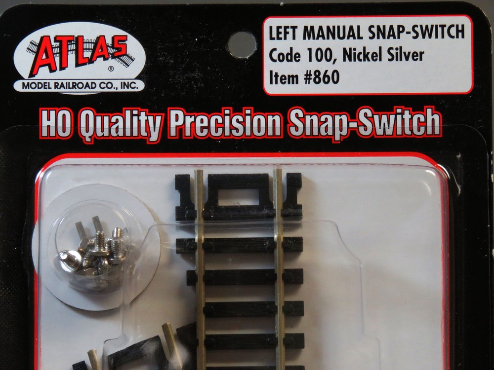 ATLAS HO CODE 100 LEFT MANUAL SNAP SWITCH MACHINE ns train track turnout ATL860
