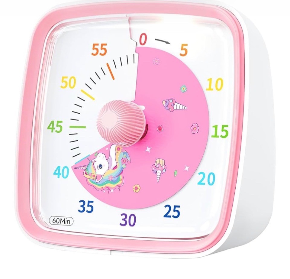 Visual Timer w/ Night Light, 60 Min Unicorn Countdown Timer Kids/Adults countdow