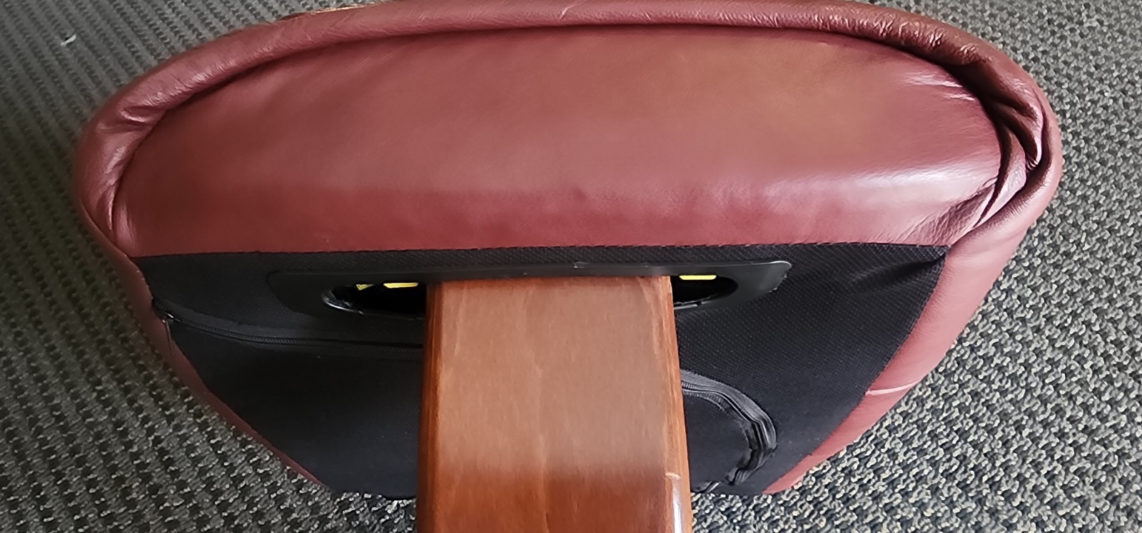 Ekornes Stressless Paloma Burgundy Leather Adjustable Ottoman, Great Condition
