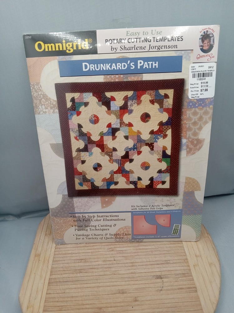 Omnigrid Drunkards Path Rotary Cutting Templates With Instructions