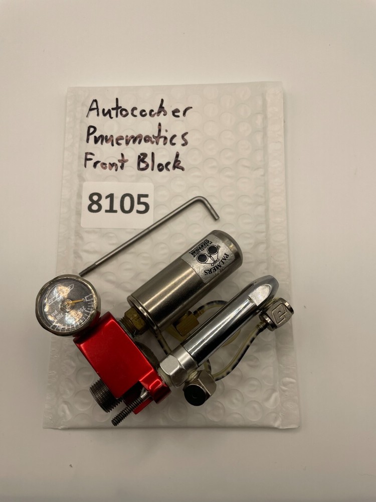 Autococker Pnuematics Front Block Red & Silver