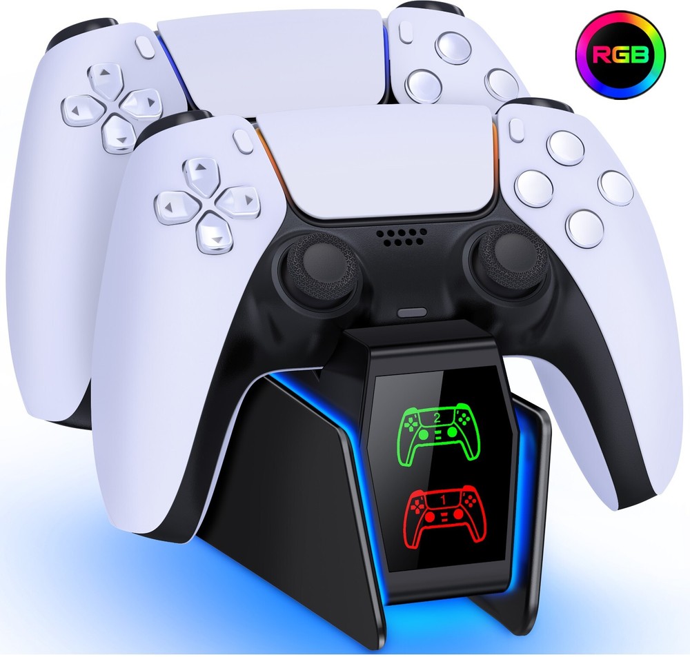PS5 Controller Charger,DualSense PlayStation 5 Controller Charging Dock Station