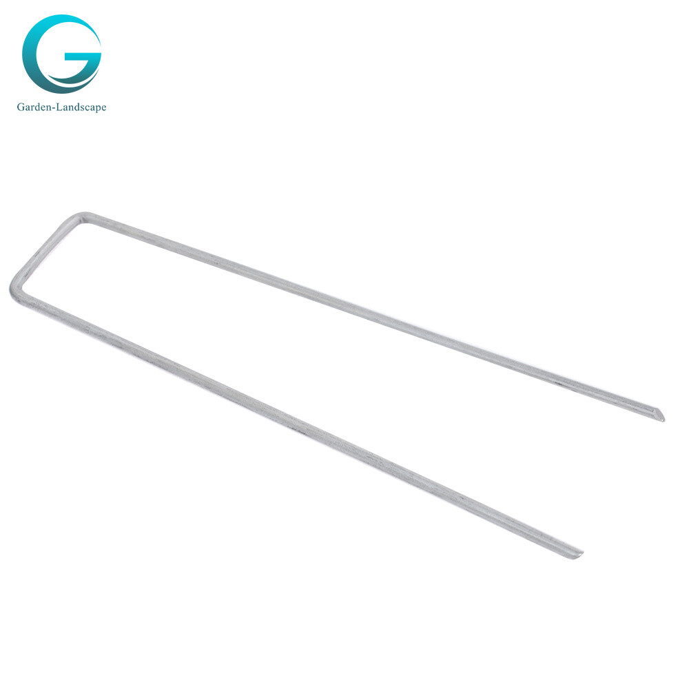 500 Pack U-Pin Garden Stakes Galvanized Landscape Sod Staples 11 Gauge 6 Inch