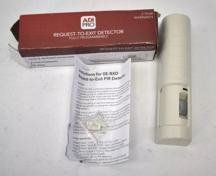 ADI Pro Request To Exit REX PIR Motion Detector Device Off White New E34