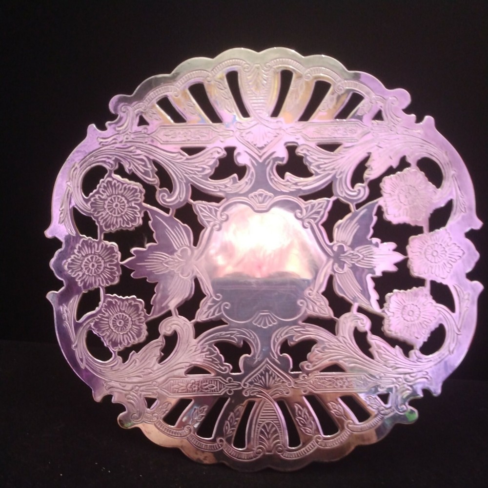 Vintage Silverplate Trivet -Footed- -Wallace - 6” D