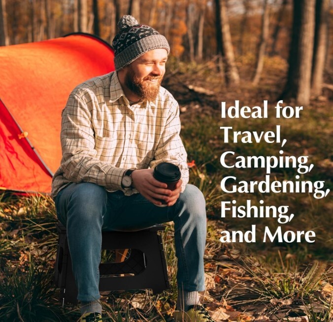 Folding Step Stool, the Lightweight Step Stool, Sturdy Enough to Support Adults