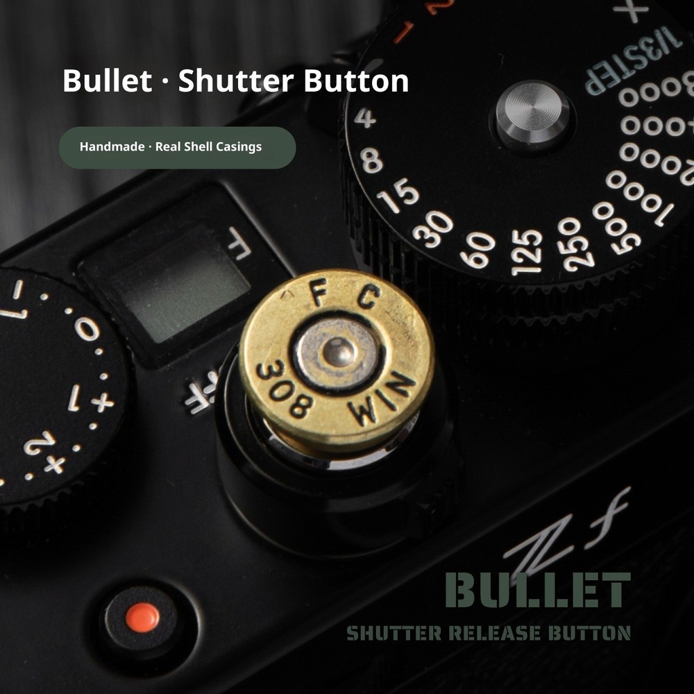 Brass Bullet Shell Shutter Button Compatible with Fuji Nikon  Leica