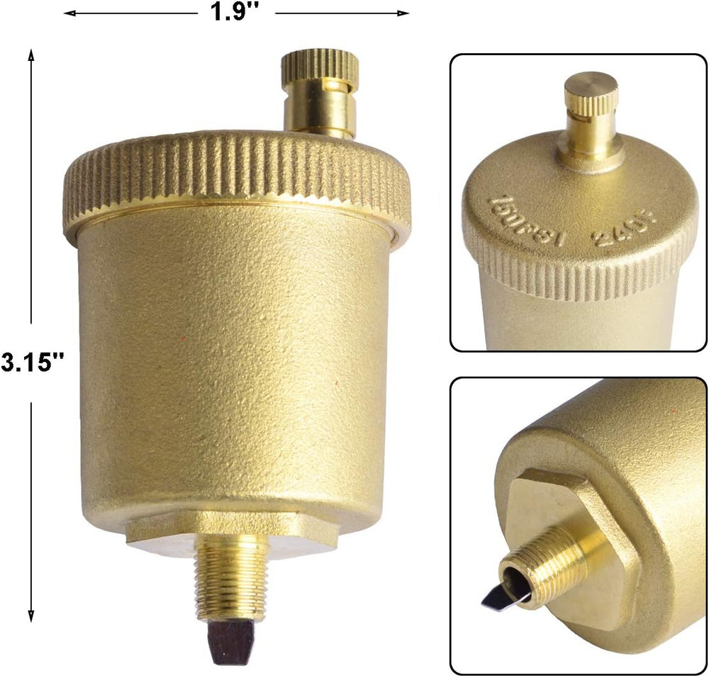 Hydro Master Automatic Air Vent Valve 1/8 Inch Brass