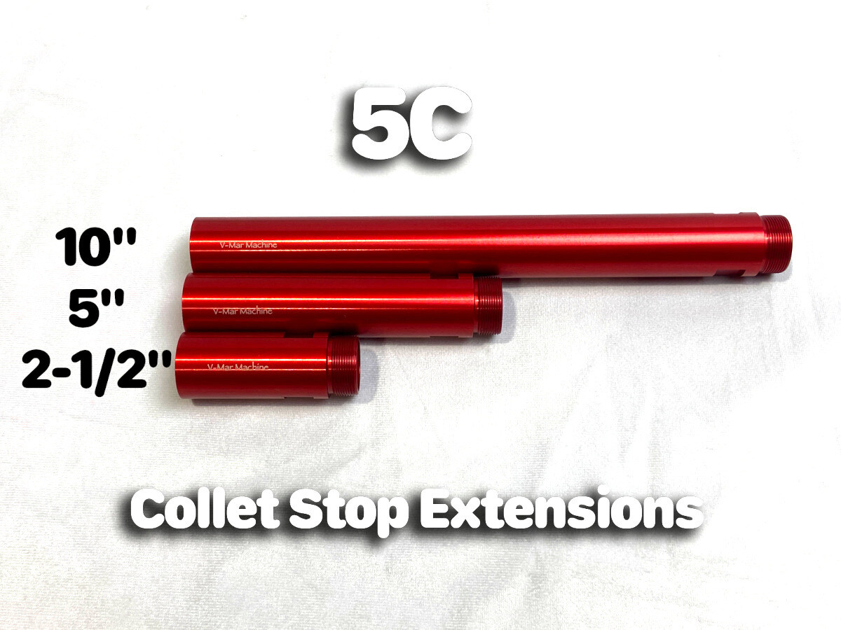 5C Collet Stop Extension 2-1/2", 5", or 10" Brand New