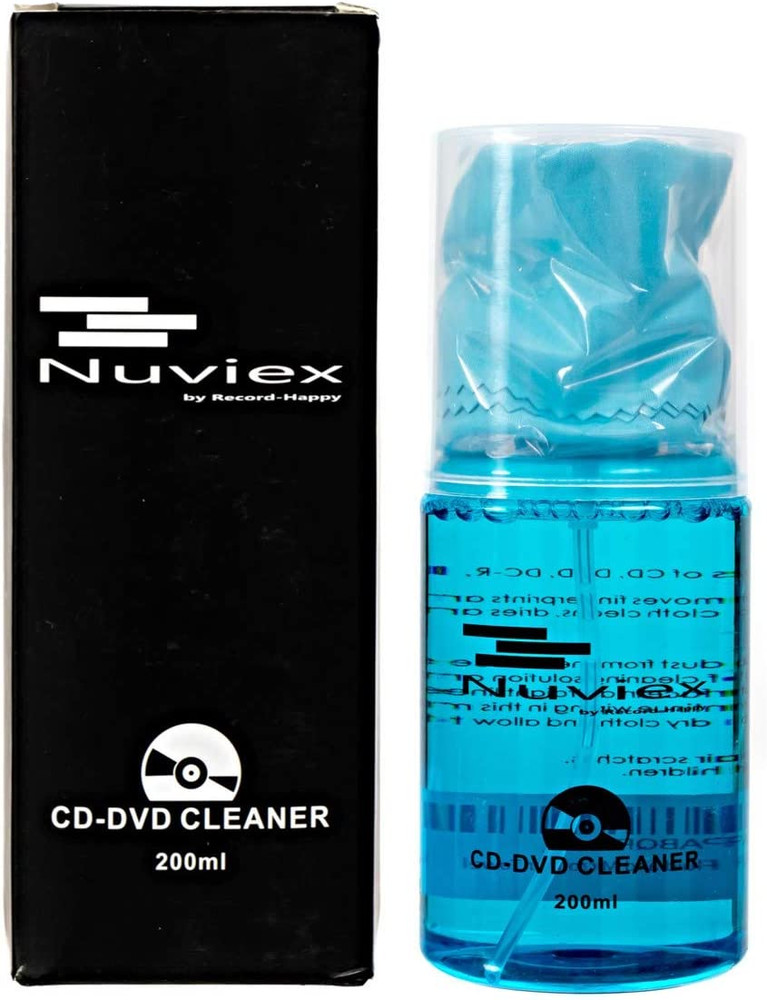 Premium CD Cleaner Solution Spray - Compact Disc CD-DVD Cleaning Fluid with Micr