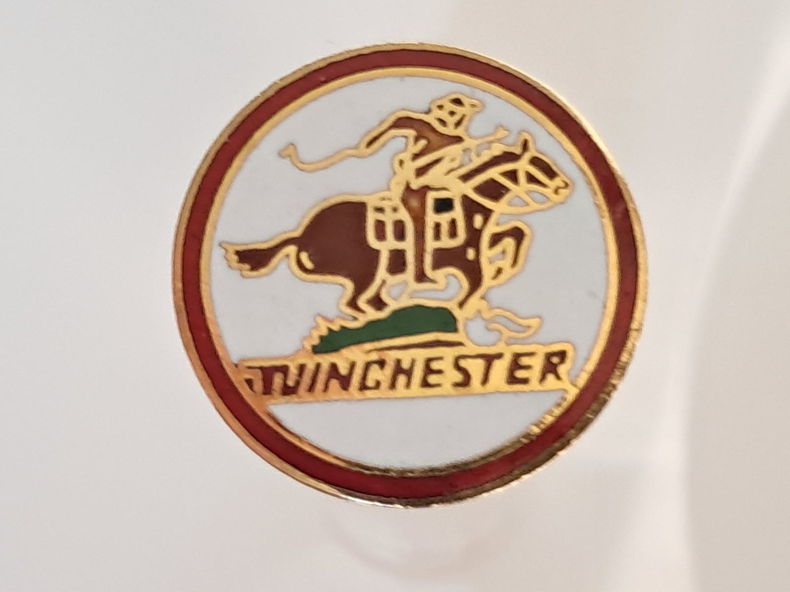 Handgun Firearm Gun Safe Shelf Display Rod - 7/8" Winchester Enamel Topper