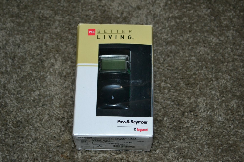 BRAND NEW Pass & Seymour Legrand RT12-BKCC4 Programmable Digital Timer Switch