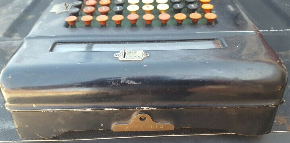 Antique Burroughs Adding Machine W/ Rare Book Keeping Customizations