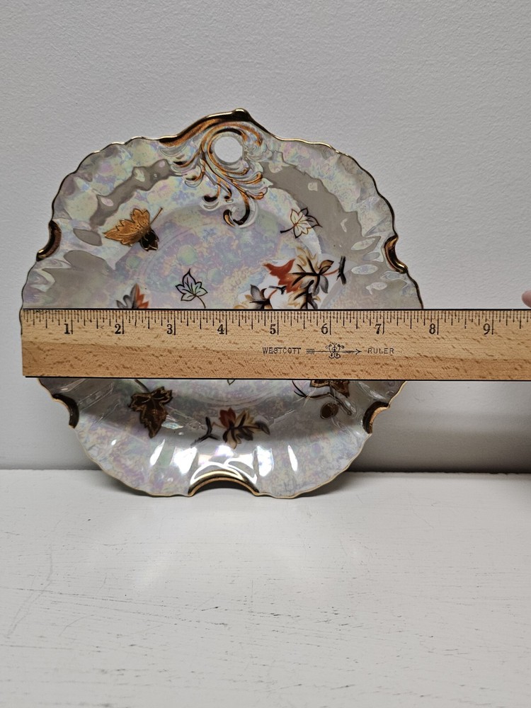 Lusterware Autumn Leaf Bowl Gold