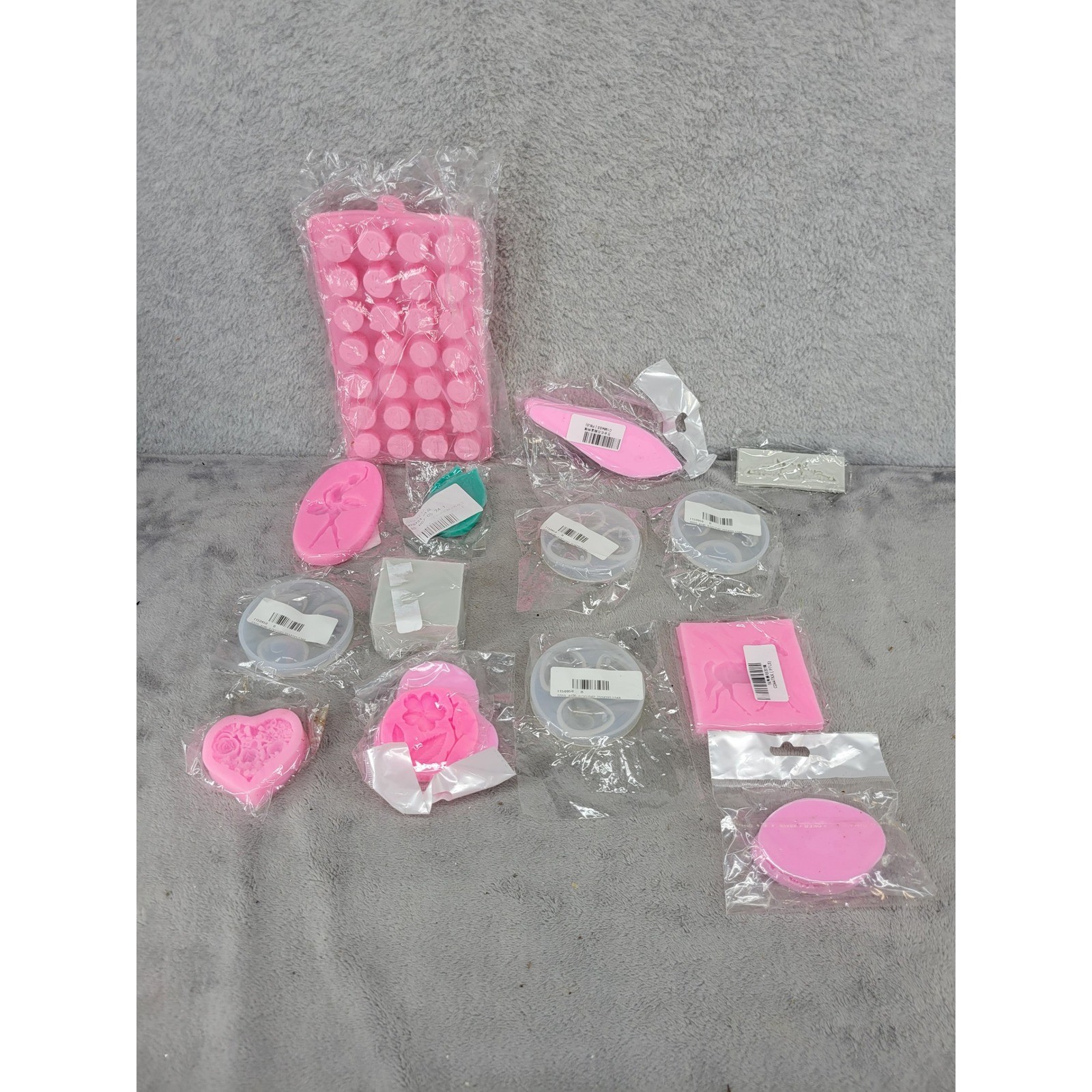 Lot Silicone Mold Crafting Kit Baking Soap Candle Making Heart Flower Ballerina