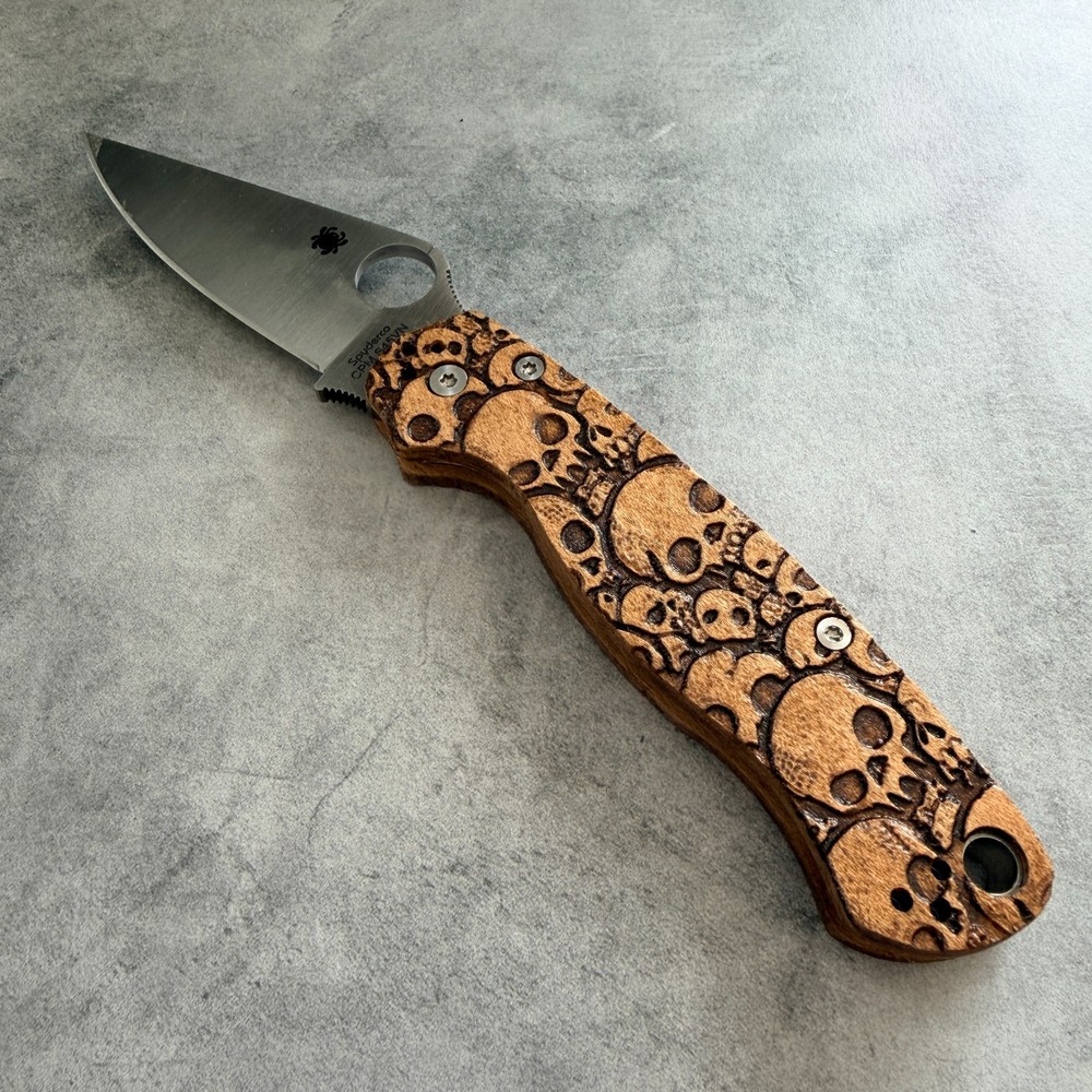 Cryptkeeper maple scales for Spyderco Paramilitary 2