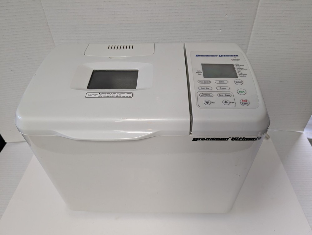 Breadman Ultimate Bread Maker Automatic TR2200C 2 lb White Home Kitchen Digital