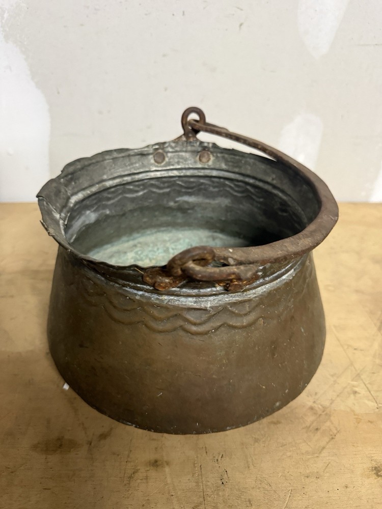 Antique Hand-Hammered Copper Pot