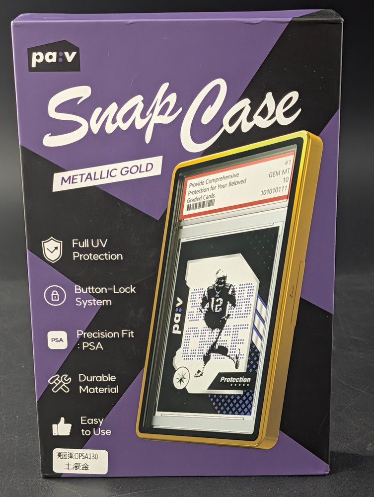 Pav Snap Case for PSA Graded Cards Guard for Slabs 1 EA - Metallic Gold