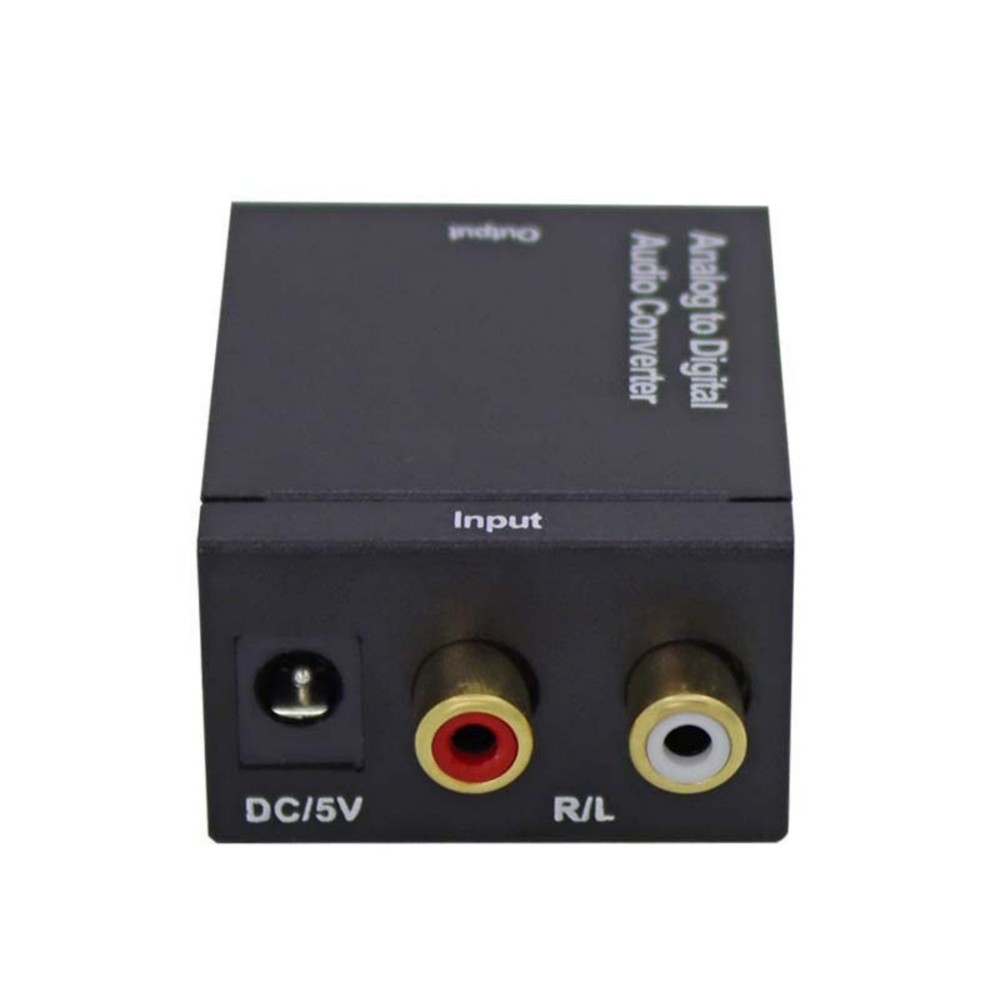 Analog Audio to Digital Converter Optical Output 96KHz 24-bit w/Optical Cable