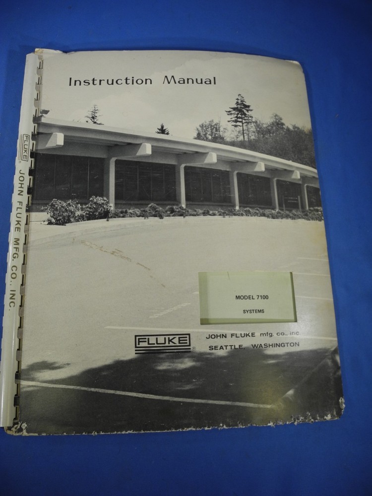 Fluke Model 7100 Systems Instruction Manual (Free Shipping!)