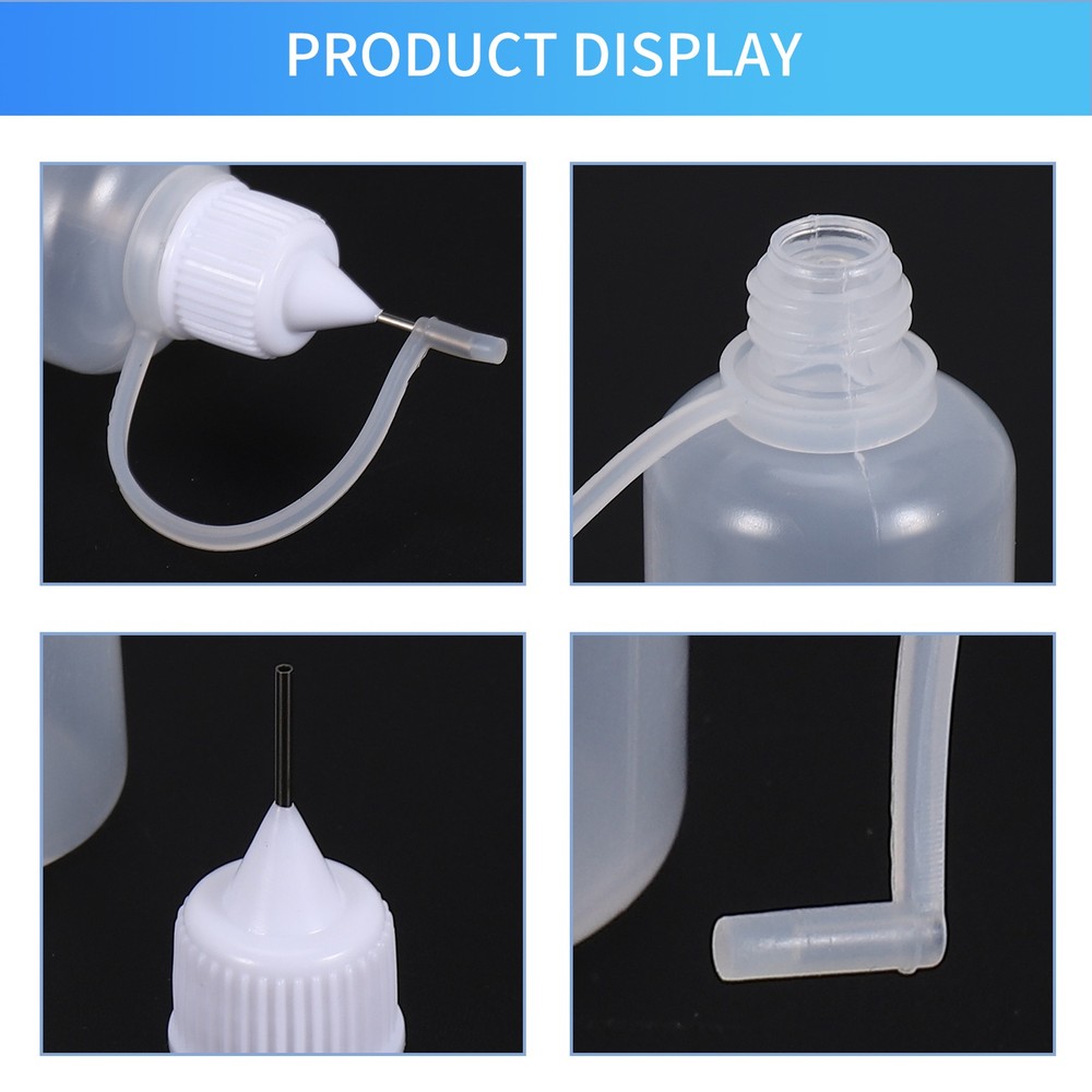 10Pcs 30Ml Plastic Squeezable Tip Applicator Bottle Refillable Dropper1476
