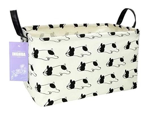 Rectangular Storage Basket Fabric Organizer Bin for Rec Bulldog