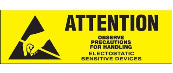 2500 2 X 5/8 SENSITIVE ELECTRONIC DEVICE ESD LABEL #2