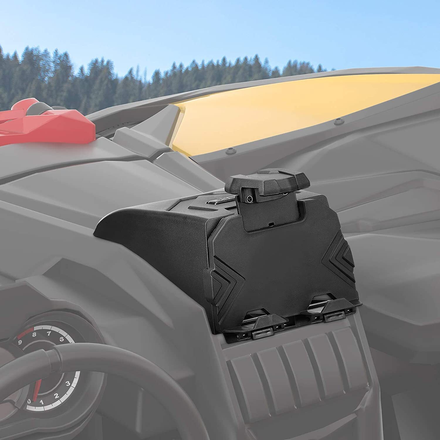 KEMIMOTO Tablet Electronic Device Holder w/ Storage For Can Am Maverick X3 Max