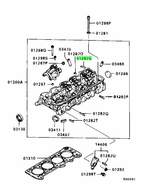 Genuine Stud Cylinder Head MD005317