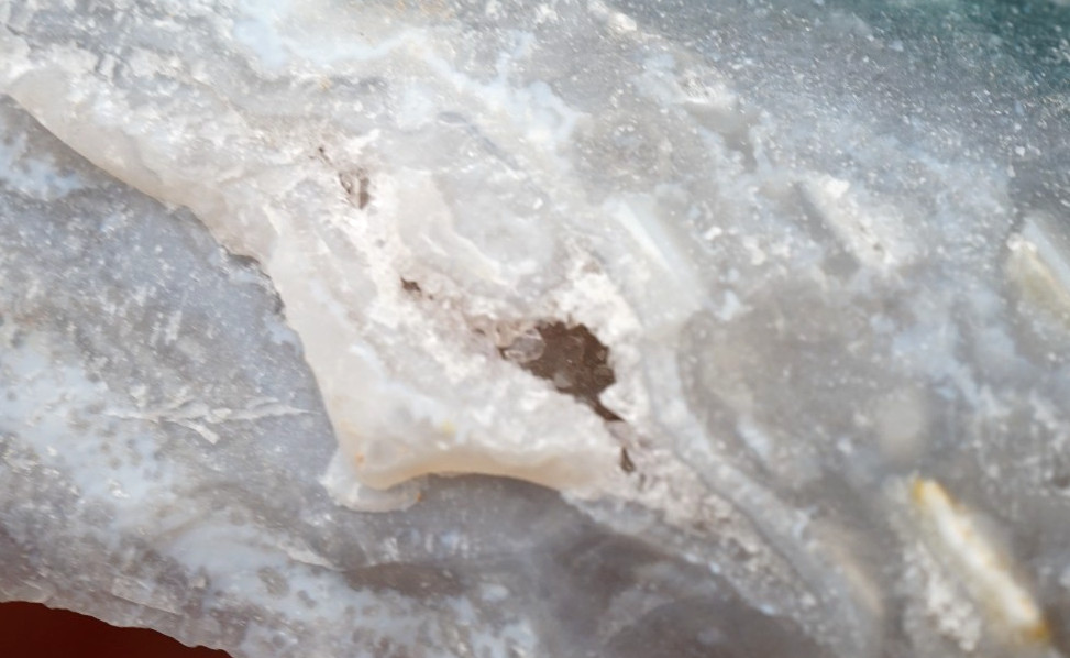 Ice White Green Crystal 5.8" Flint Spearhead Head Knife Blade Arrowhead I-639