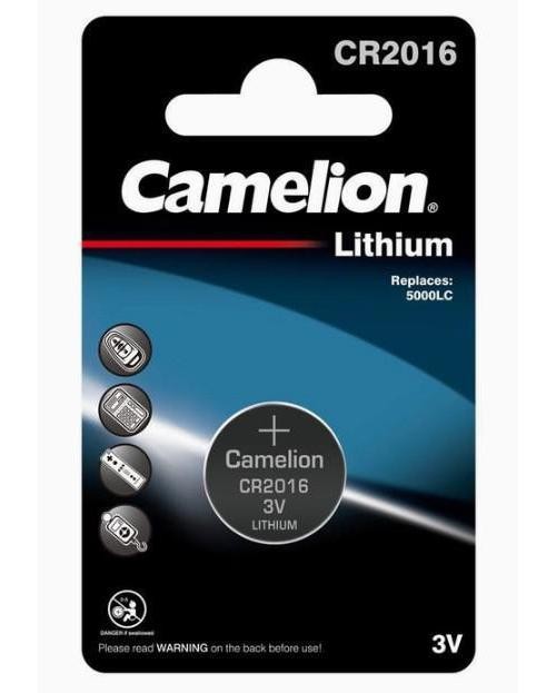 CR2016 Lithium Battery - 1 Pack - Camelion