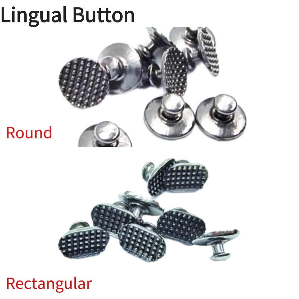 Dental Lingual Buttons Orthodontic Bondable Round/Rectangular Mesh Base