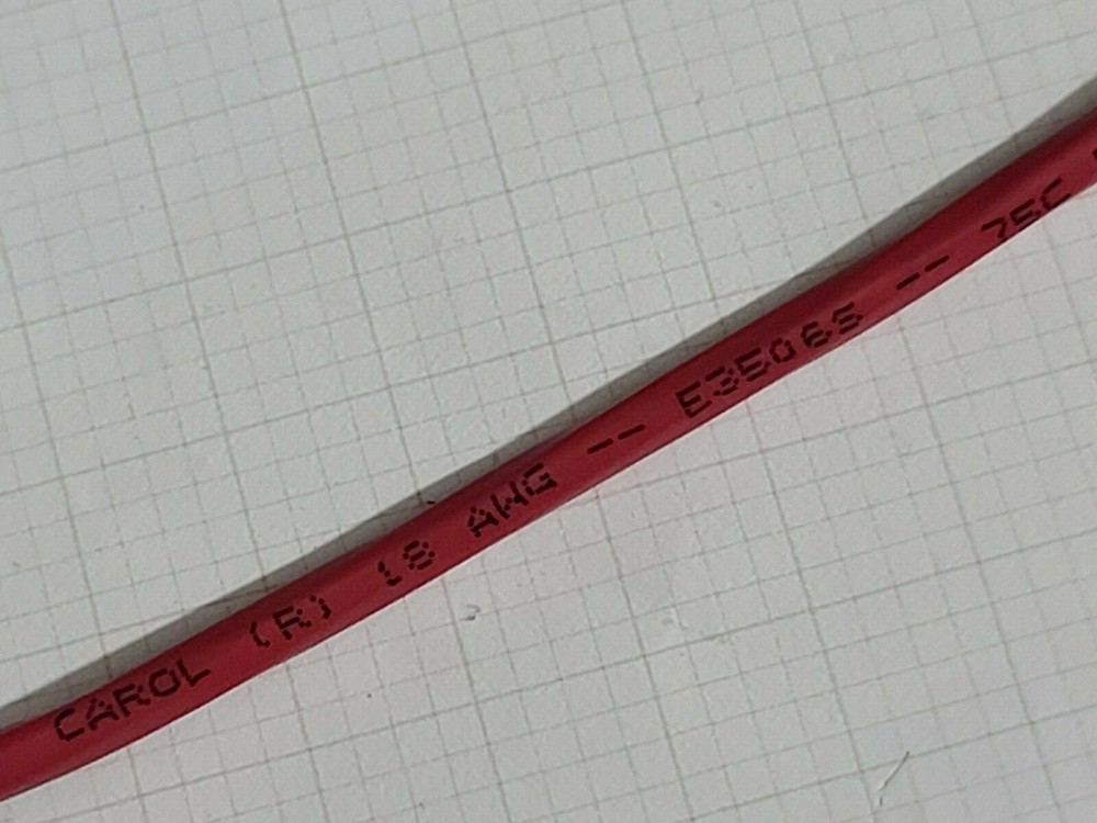 Carol E3506S 18/6C Solid Plenum Fire Alarm Security Cable Wire FPLP Red /50ft