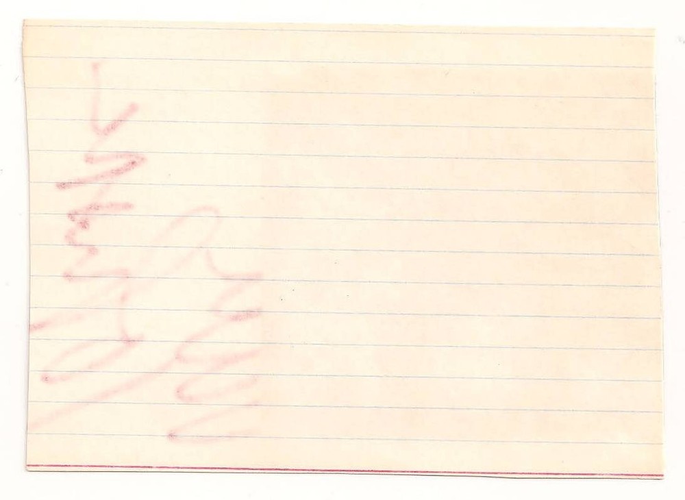 Van Johnson AUTOGRAPHED Index Card