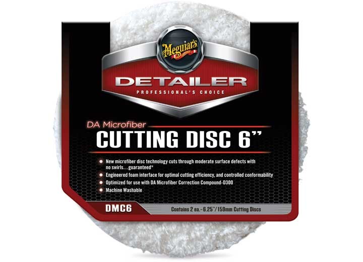 Meguiar's DMC6 6" DA Microfiber Cutting Discs (2-Pack)