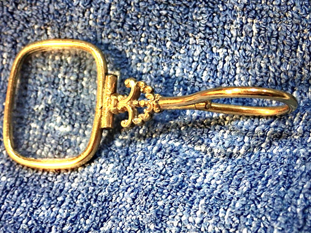 18K SOLID GOLD UNIQUE CUSTOM MADE RARE 1830 ENGLISH RECTANGULAR QUIZZING GLASS!