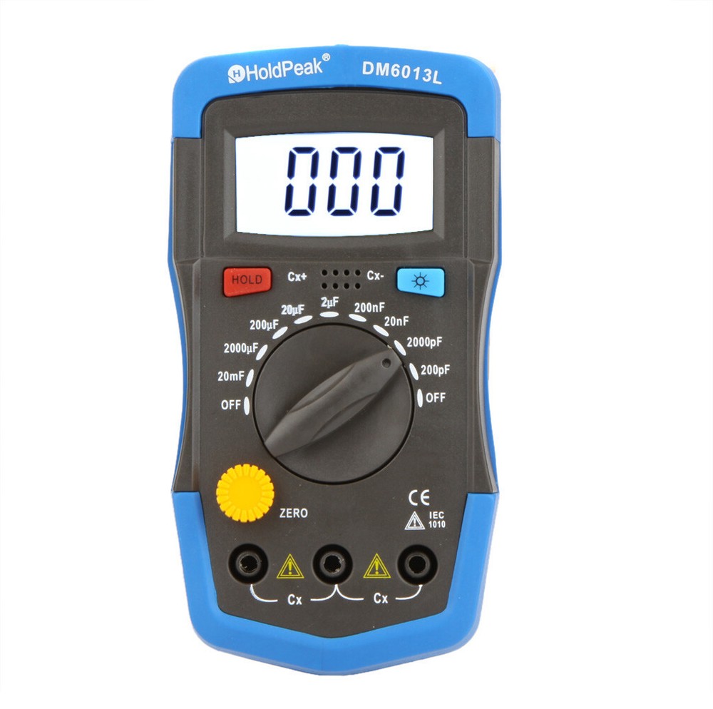DM6013L Handheld Digital Capacitance Meter Capacitor with LCD Backlight H0Q0