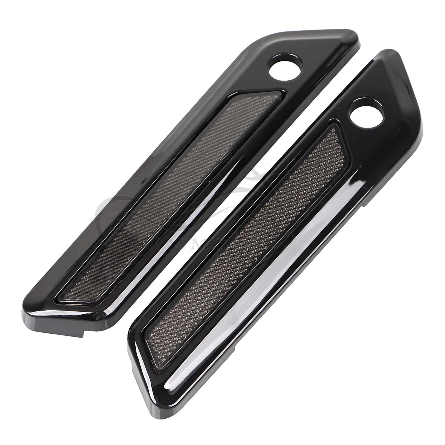 Black Saddle Bag Hinge Latch Covers For Harley Touring Road Street Glide 14-23