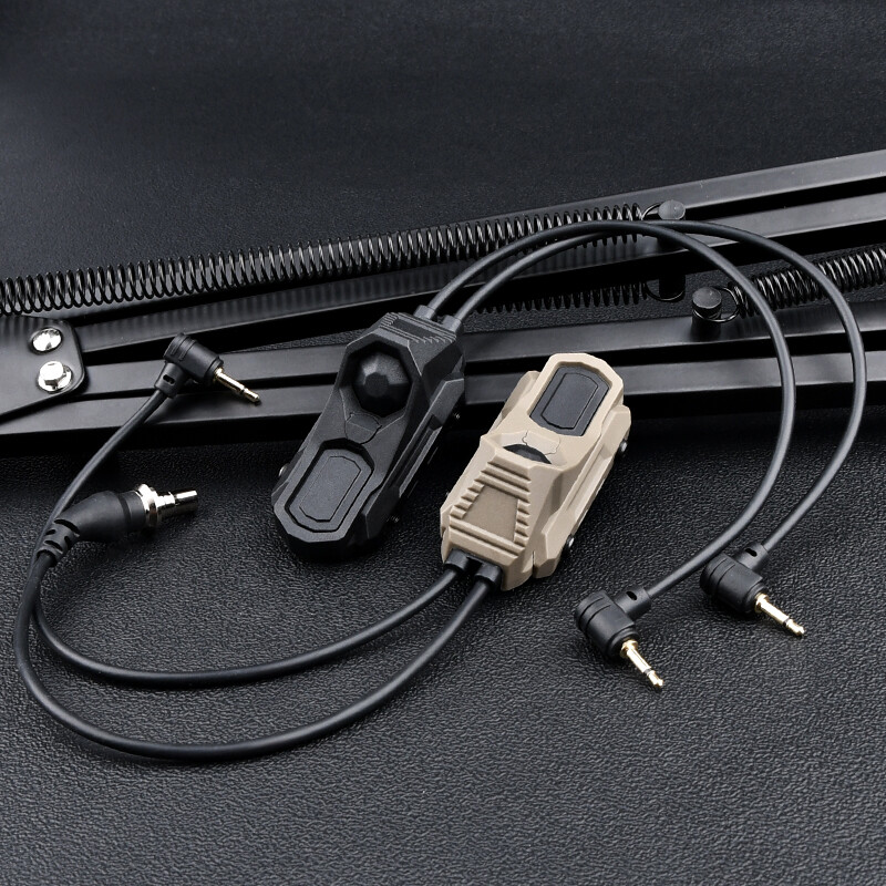WADSN Tactical Flashlight Remote Dual Pressure Switch PEQ DBAL ModButton Control